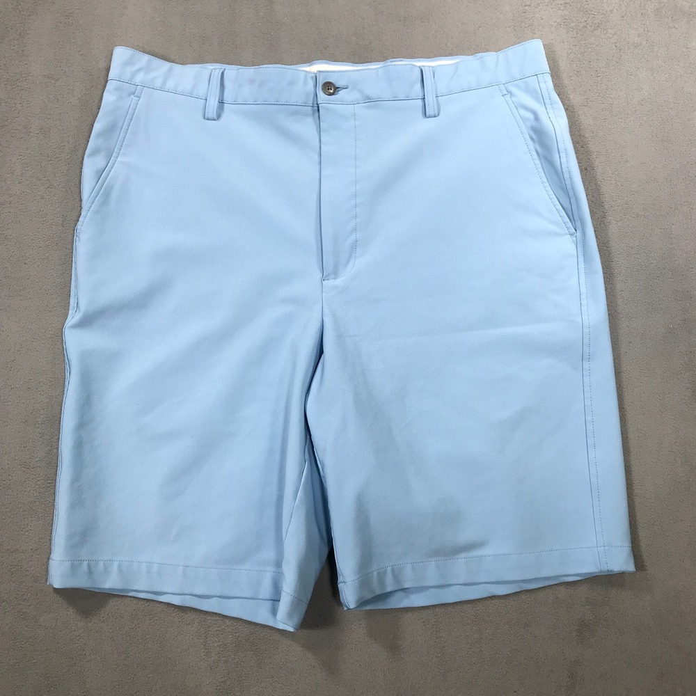 FootJoy Golf Shorts Mens 38 Light Blue Stretch Performance FJ Preppy